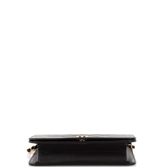Chanel Vintage Full Flap Bag Quilted Lambskin Medium Black - Picture 5 of 10